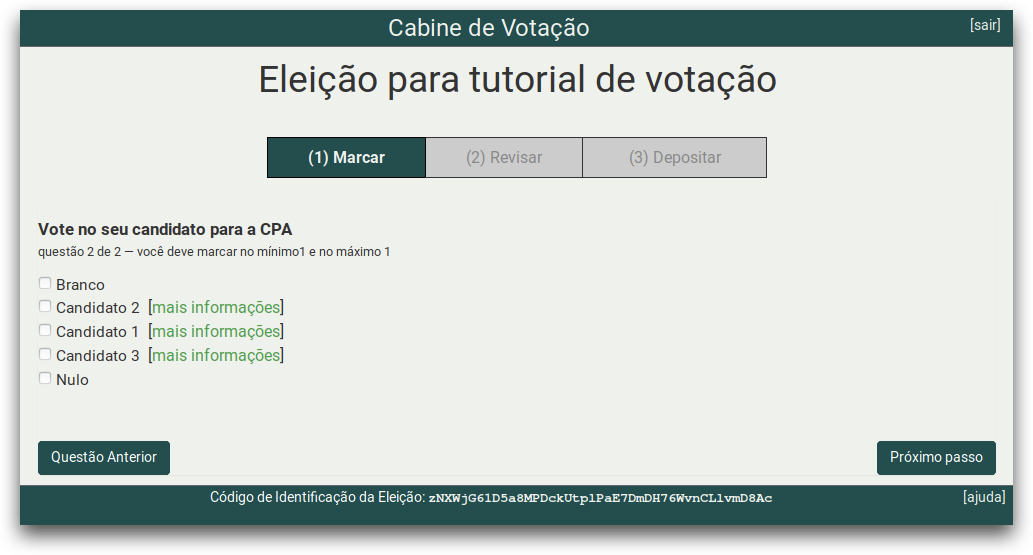 Escolha um candidato para conselho fiscal Escolha um candidato para conselho fiscal