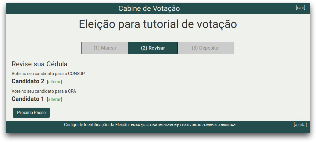 Revisão das escolhas feitas Revisão das escolhas feitas