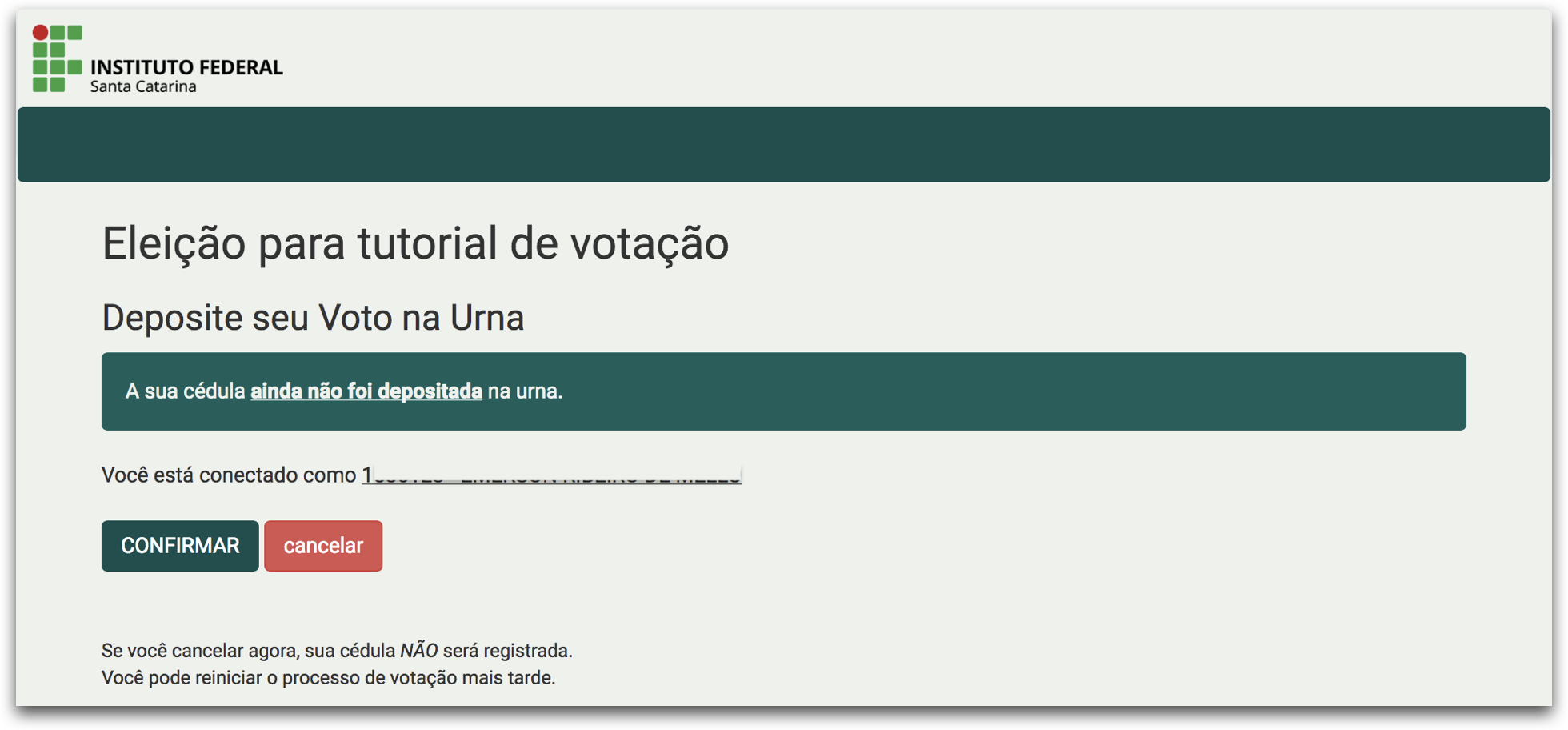Última chance antes de depositar a cédula na urna Última chance antes de depositar